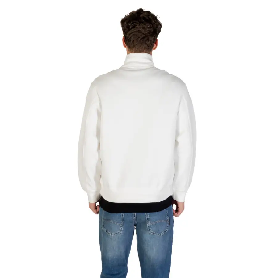Armani Exchange Hommes Blanc Long Sweatshirt Automne Hiver – Image 3