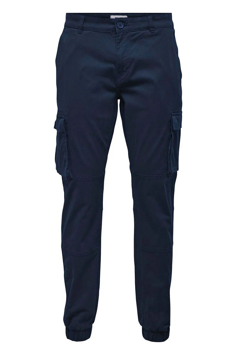 Only & Sons Cam Stage Cargo Cuff Pants dress blues – Image 6