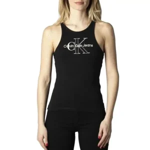 Débardeur en coton noir pour femmes Calvin Klein Jeans