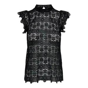 Débardeur noir à fleurs Jacqueline De Yong pour femmes