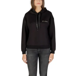 Armani Exchange Femme Sweat à capuche imprimé noir