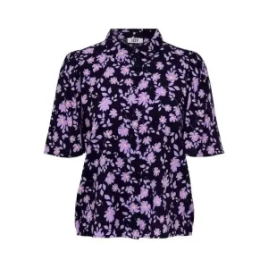 Jacqueline De Yong Lilas - Chemise à manches courtes à fleurs