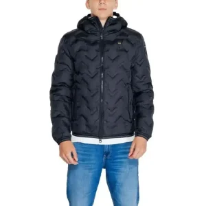 Blauer Men's Black Long Hooded Jacket (Veste longue à capuche)