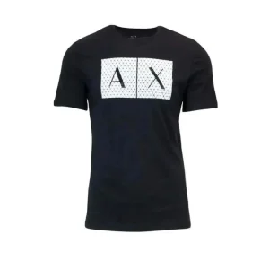 Armani Exchange - T-shirt noir en coton pour hommes