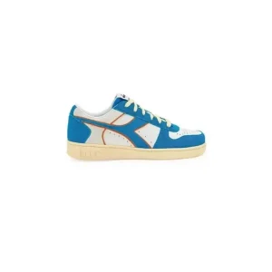 Baskets en cuir bleu clair pour hommes Diadora