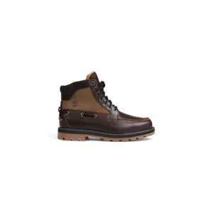 Bottines Timberland en cuir et caoutchouc pour hommes, de couleur marron