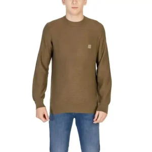 Boss Men Long Slip-On Knit Sweater Vert