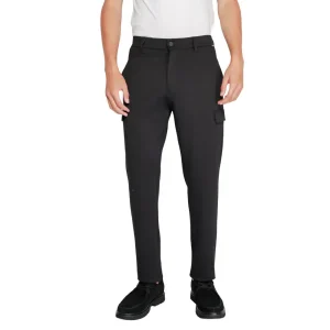 Calvin Klein Hommes Pantalon d'hiver noir en mélange de polyester et de viscose