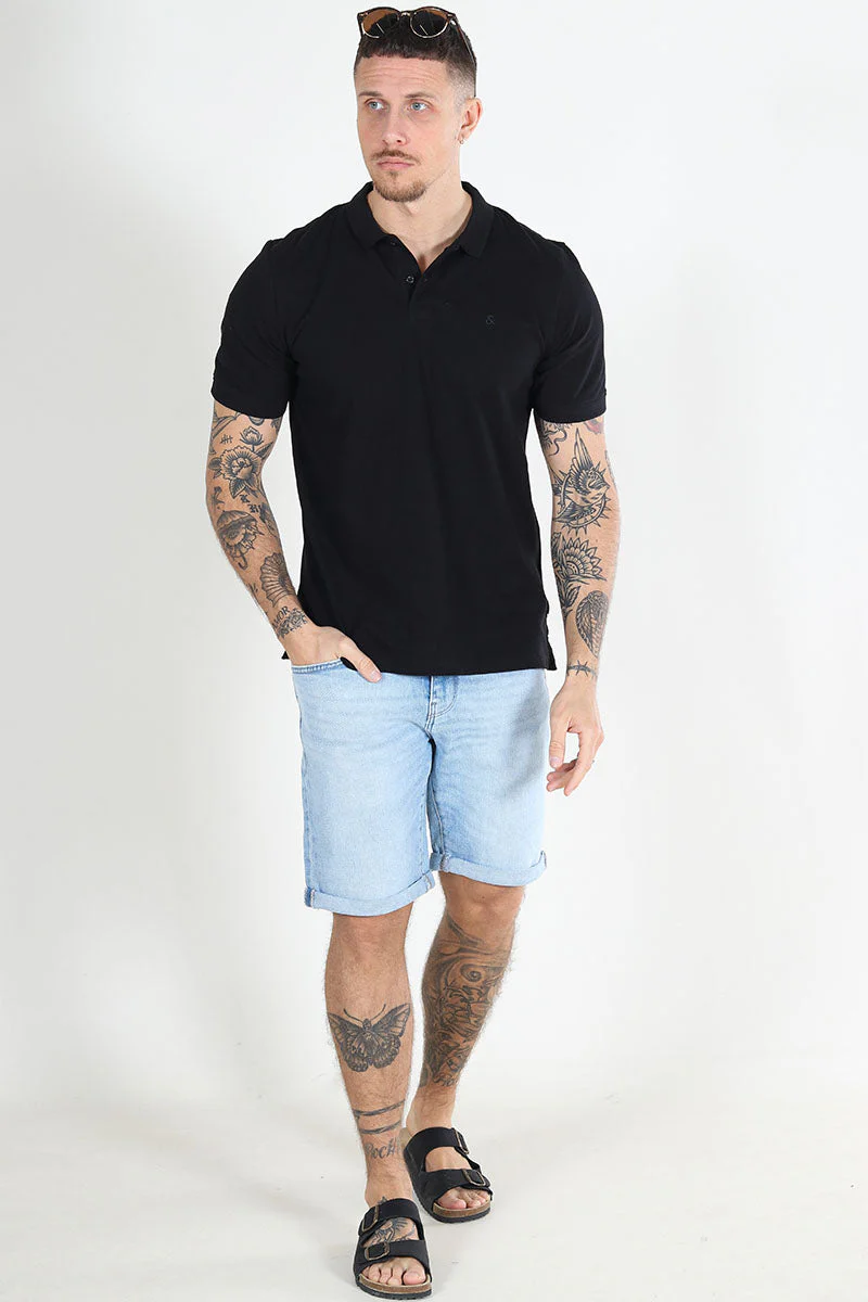 Jack & Jones Basic Polo SS Black – Image 3