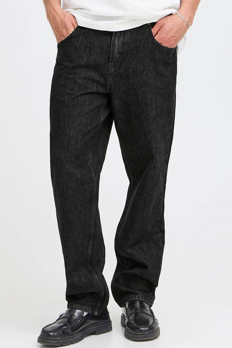 Solid Ryan Relaxed Fit Black Denim