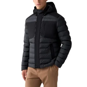 Colmar Originals Veste d'hiver à capuche noire pour hommes