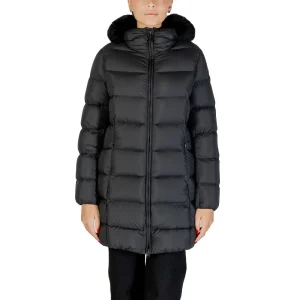Colmar Originals Women Long Hooded Black Polyester Jacket (Veste à capuche longue en polyester)