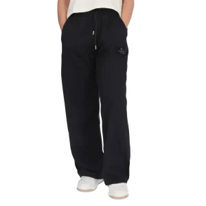 County Of Milan Pantalon en coton noir avec lacets pour femmes