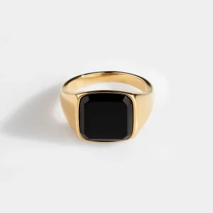 Northern Legacy Anneau Onyx Signature Black Gold