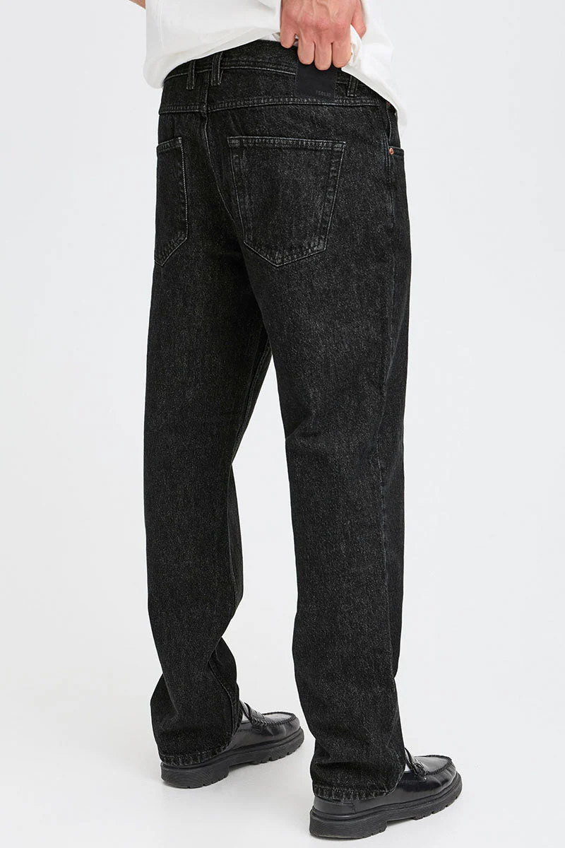Solid Ryan Relaxed Fit Black Denim – Image 6
