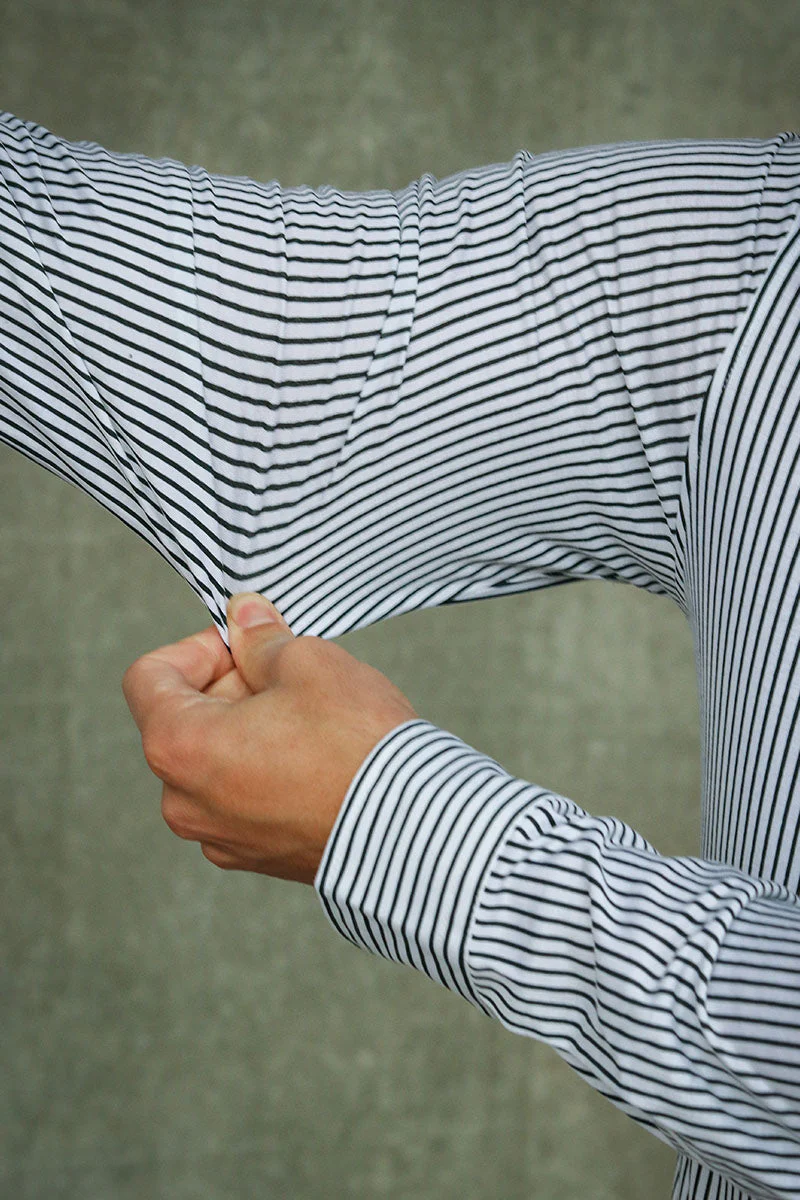 Only & Sons Miles Stripe LS Stretch Shirt Rosin – Image 5