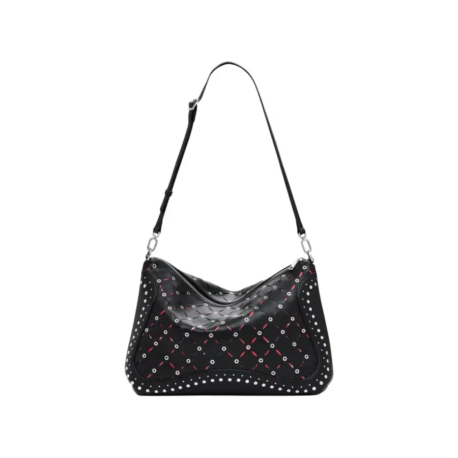 Desigual Noir Sac à main en polyuréthane avec bandoulière et poches intérieures – Image 4