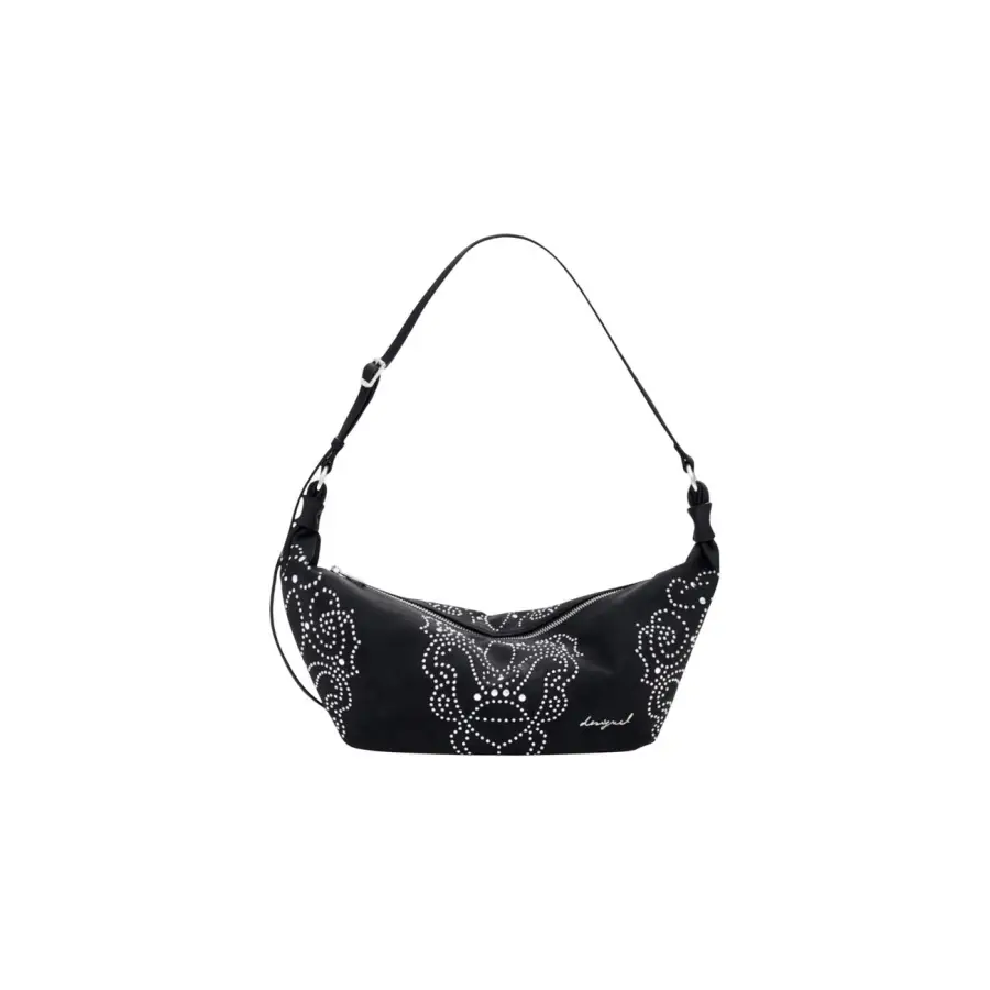 Desigual Noir Sac à bandoulière en polyuréthane avec fermeture éclair et poche intérieure – Image 2