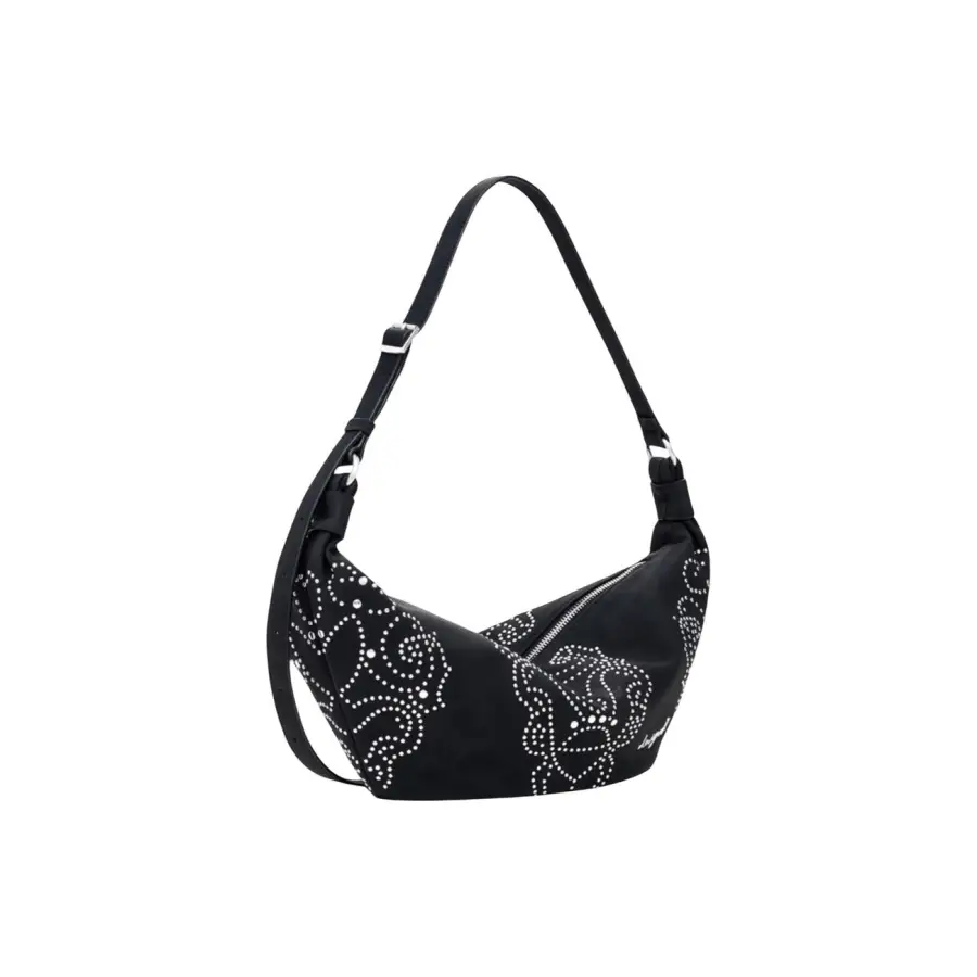 Desigual Noir Sac à bandoulière en polyuréthane avec fermeture éclair et poche intérieure – Image 3
