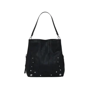 Desigual Noir Polyuréthane Sac Femme Automne Hiver Taille 33x29x11