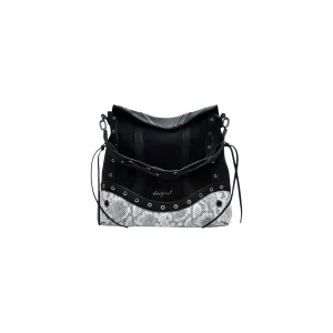 Desigual Black Women Handbag with Shoulder Strap and Zip Closure