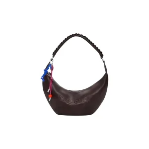 Desigual Sac à fermeture éclair marron pour femmes avec poche intérieure