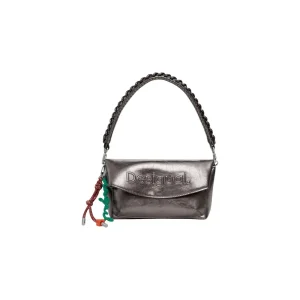 Desigual Silver Hook Button Womens Bag Fall Winter