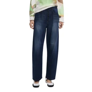 Desigual Women Blue Worn Out Effect Fall Winter Jeans