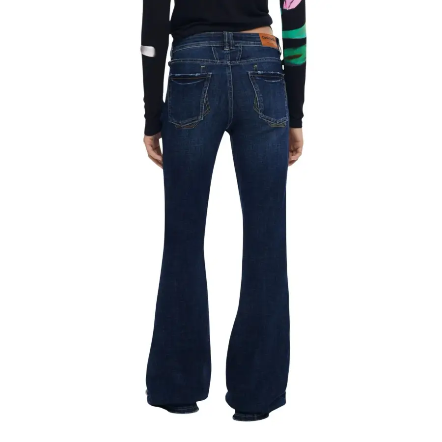 Desigual Women Blue Zip Button Jeans pour l'automne et l'hiver – Image 3