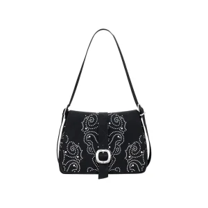 Desigual Women Fall Winter Black Handbag with Automatic Buttons