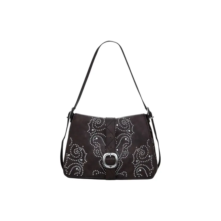 Desigual Womens Brown Fall Winter Bag with Automatic Button Closure