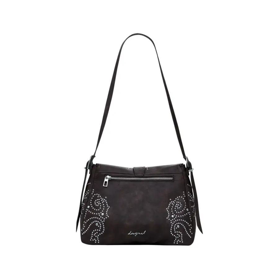Desigual Womens Brown Fall Winter Bag with Automatic Button Closure – Image 4