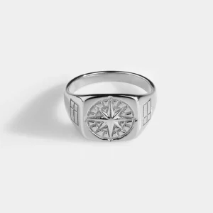 Northern Legacy Compass Signature Anneau Silver