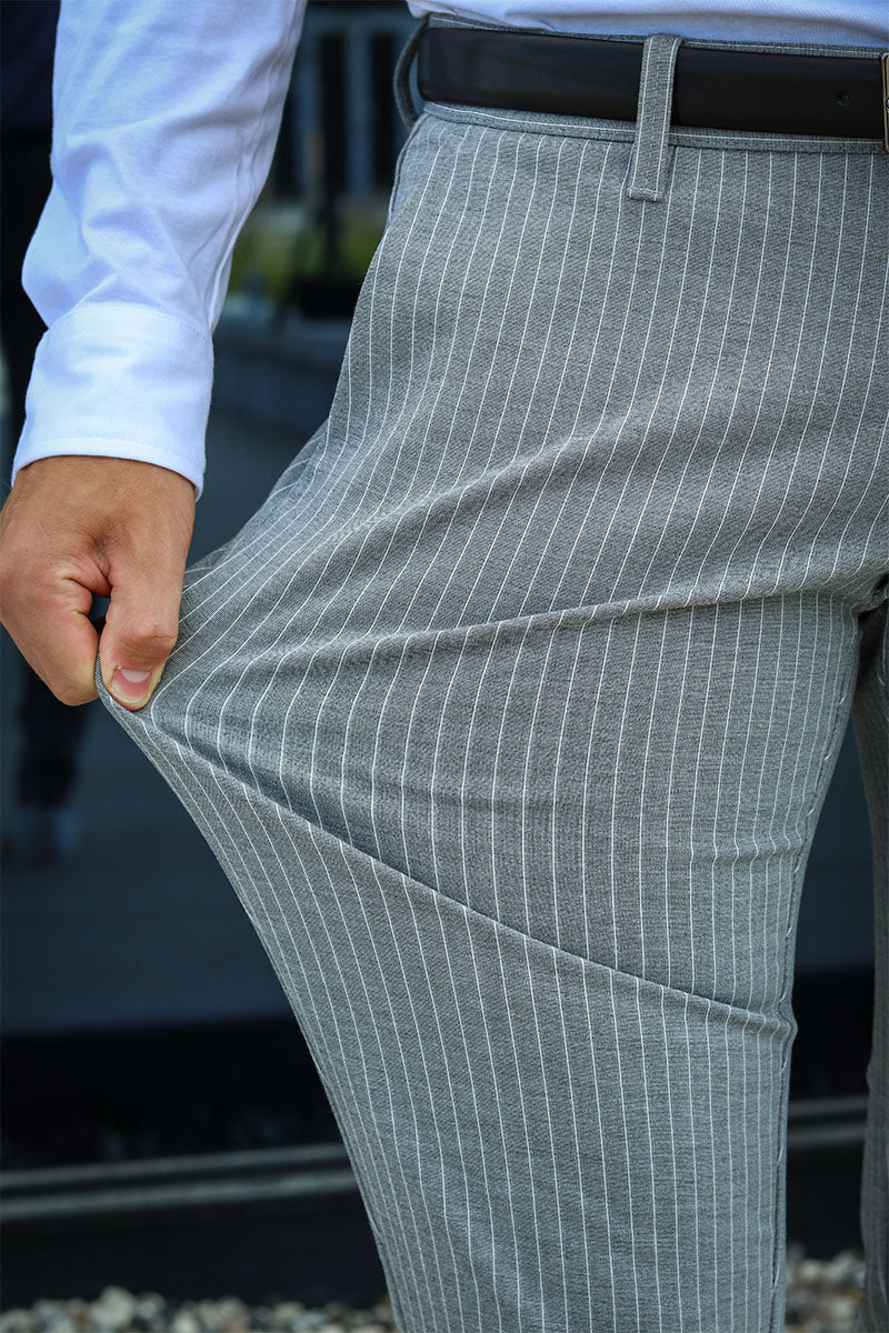 Only & Sons Mark Pant Stripe Light Grey Melange – Image 5