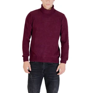 Gianni Lupo Bordeaux Turtleneck Knitwear Sweater