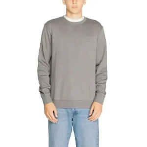 Boss Men Knitwear Pull en coton gris