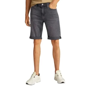 Short en jean gris pour homme