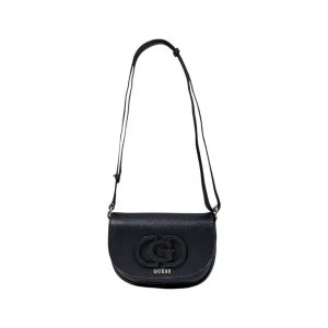 Guess Women Black Shoulder Bag with Automatic Button Pockets Fall Winter