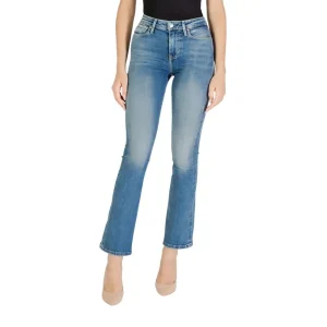 Guess Women Light Blue Fall Winter Zip Button Jeans with Pockets