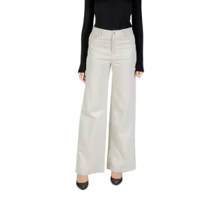 White Liu Jo Women Fall Winter Trousers Zip Button Front Back Pockets