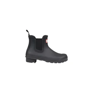 Hunter Black Rubber Ankle Boots pour femmes