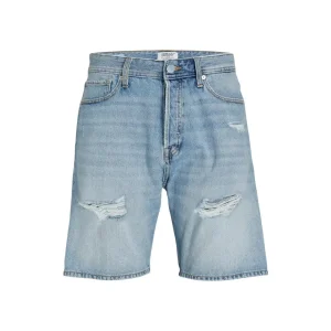 Short en coton bleu clair Jack & Jones pour hommes