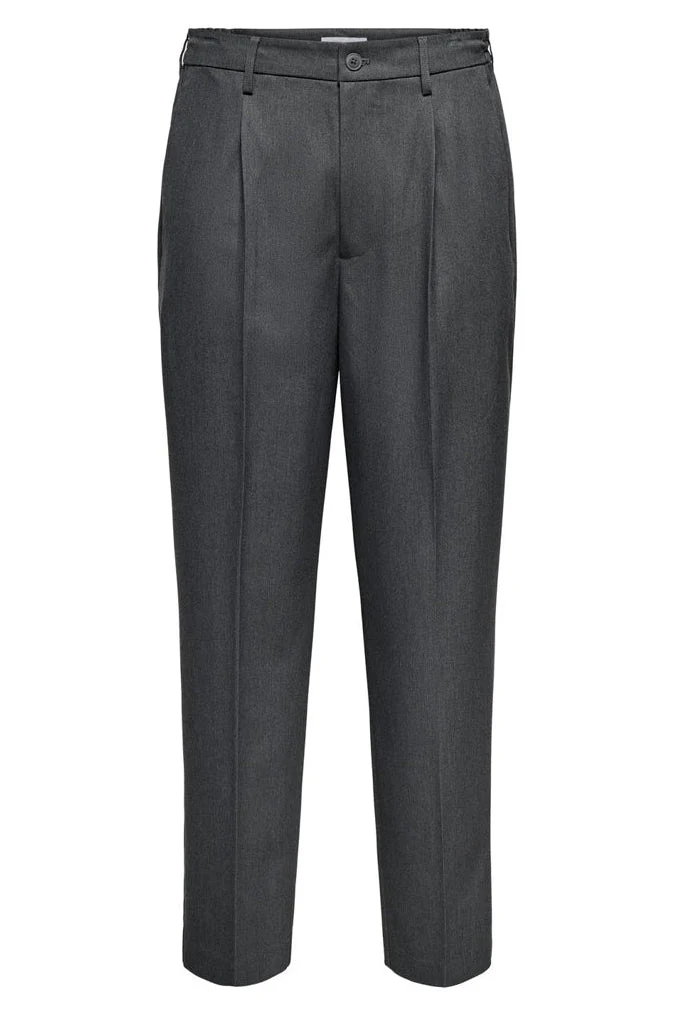 ONLY & SONS Miro Tailored Loose Fit Pants Dark Grey Melange – Image 3