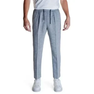 Antony Morato Hommes Pantalon en lin-viscose noir