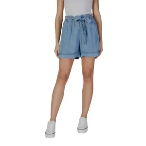 Short de taille en sac de papier bleu Womens