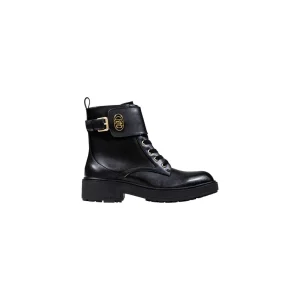 Liu Jo Black Faux Leather Ankle Boots with Zip