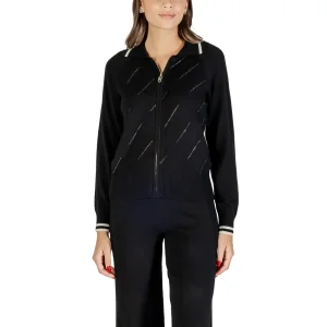 Liu Jo Long Cardigan noir zippé pour femmes