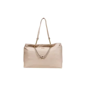 Liu Jo Women Fall Winter Beige Polyester Handbag with Automatic Closure
