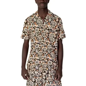 Chemise imprimée à manches courtes pour hommes Dickies, orange