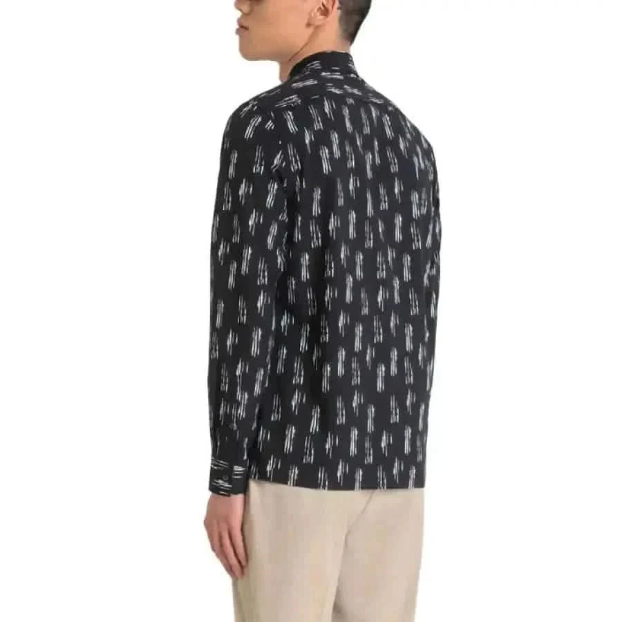 Antony Morato Men's Black Printed Long-Sleeve Shirt – Image 4